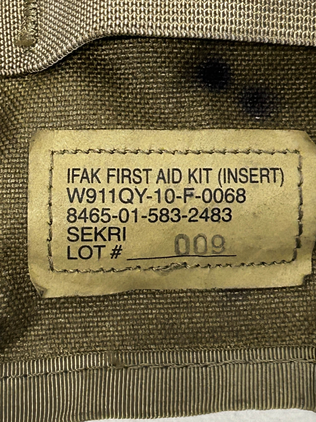 Individual First Aid Kit Insert (Coyote Brown)